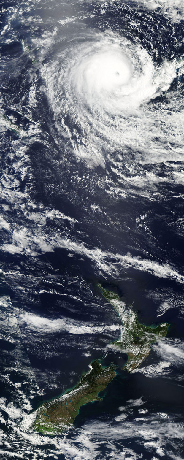 The storm is forecast to head south towards New Zealand. Photo / Nasa