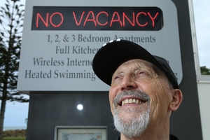 Owner of Belle Mer Luxury Apartments Mike Gulliver says an increase in guest nights is linked to overseas visitors, which had increased by 15 to 18 per cent. Photo / John Borren