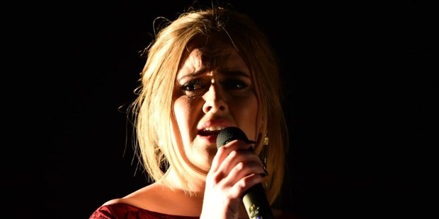 Adele performed onstage during the Grammy music Awards. Photo / AFP