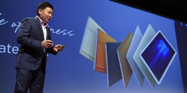 Richard Yu says Huawei used its experience from making phones to create the MateBook. Photo / AFP