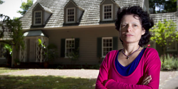 Resident Eve Osborne will be one of many homeowners affected by the Auckland Transport proposal to put a four-lane highway corridor through Redoubt Rd in Manukau to Drury. Photo / Natalie Slade