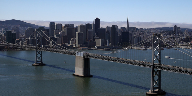 The missing woman's husband jumped from San Francisco-Oakland Bay Bridge. Photo / Getty
