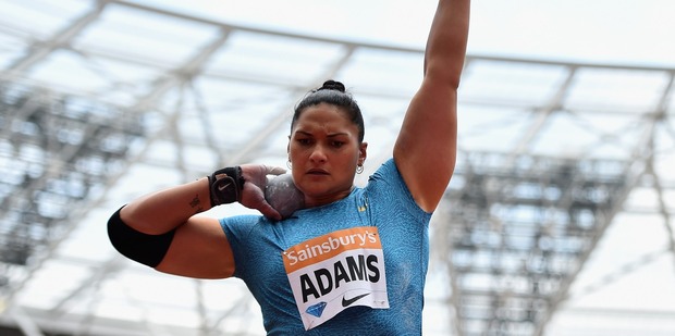 Valerie Adams in the Womens Shot Put during the Diamond League event in London. Photo / Getty Images