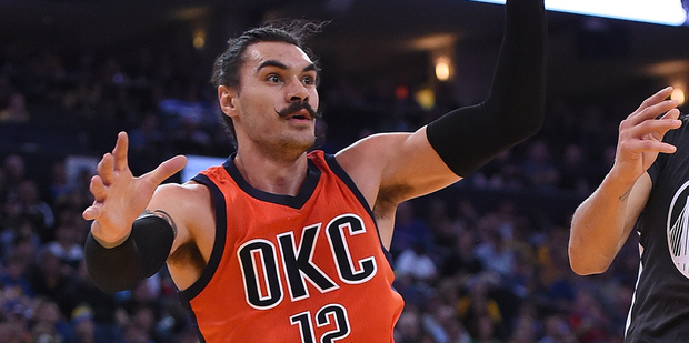Steven Adams playing for the OKC THunder in the NBA. Photo / Getty Images