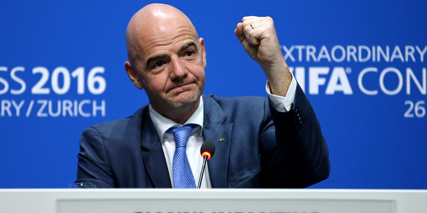 New FIFA President Gianni Infantino. Photo / Getty