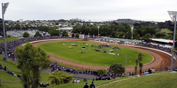 The crowd watches the action at Western Springs Speedway. Photo / Getty Images