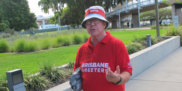 Brisbane Greeters' Blair Allsop. Photo / Shandelle Battersby