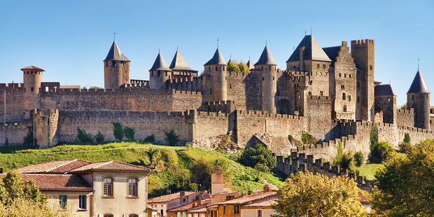 Carcassone, Canal Du Midi, France.
