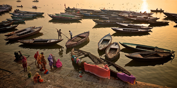 Cruising on the Ganges River to Varanasi is a fantastic way to see striking sights. Photo / Andrea Santoni, Creative Commons