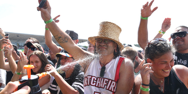 The crowd at the Raggamuffin Music Festival at Trust Stadium, Auckland. Photo / Doug Sherring