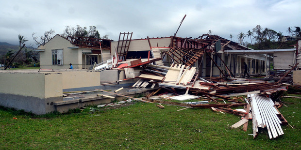 Queen Victoria School is one of the schools badly affected by the cyclone. Classrooms, office, school dormitories and most of the staff quarters were damaged. Photo / Fiji Times