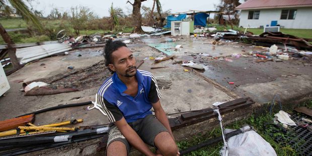 Asesela Sadole Fong's home at south of Ba was destroyed after cyclone Winston hit. Photo / Brett Phibbs
