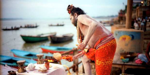 A prayer ceremony on the Ganges River. Photo / Jose Pereira, Creative Commons