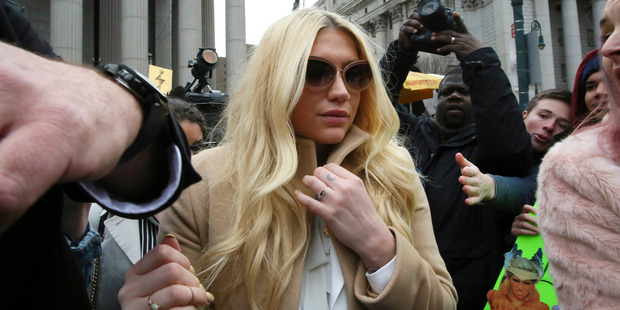 Pop star Kesha leaves Supreme court in New York. Photo / AP