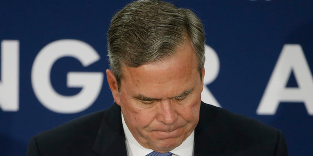 Jeb Bush announced he was pulling out of the fight to win the Republican presidential nomination. Photo / AP