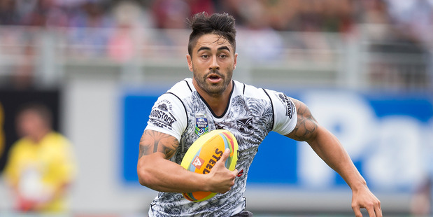 Shaun Johnson on his way to his match winning try against Brisbane Broncos during the 2016 Auckland Nines. Photo / NZME