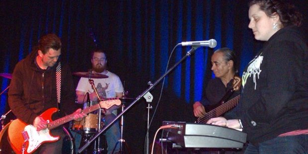 Holly McGeorge, right, on stage during a King Street Live jam night, the last of which will run on Wednesday night. PHOTO/SUPPLIED