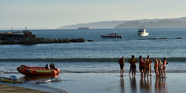 The search party out looking for Riqueal Wharehinga yesterday. Photo / Supplied