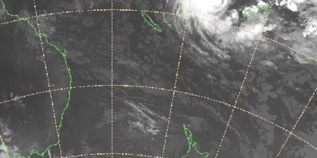 The tropical cyclone is forecast to head south towards New Zealand over the next few days. Photo / MetService