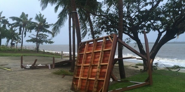 Destruction on Denarau Island. Photo / Ben Rose