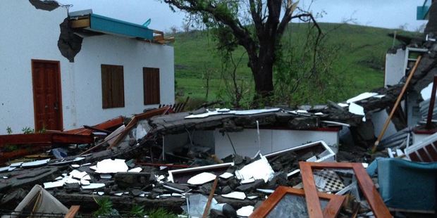 Cayla Tikaram tweeted this photo of her home the morning after Cyclone Winston hit. Photo / Twitter, @CaylaTikaram