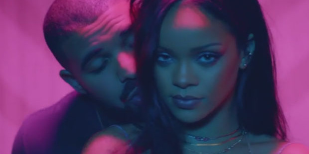 Drake and Rihanna get steamy in their new Work video. Photo/YouTube