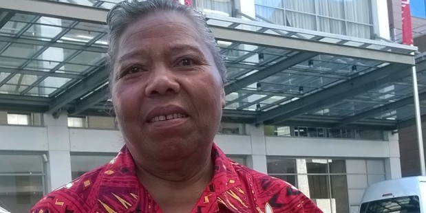 Housing NZ tenant Emma Pritchard outside Auckland's Rydges Hotel where she gave evidence on a bill requiring insulation in rental houses. Photo / Simon Collins