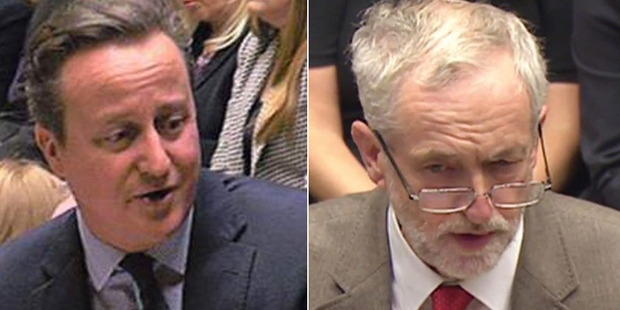 British PM David Cameron and Labour leader Jeremy Corbyn have exchanged mean blows in Parliament.