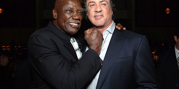 Tony Burton with Sylvester Stallone. Photo / Getty Images