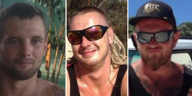 The three young men, (from left to right) Kadin Wallace, Jeremy Vergeer and Dylan Sherriff were best mates from New Zealand. Photo / Facebook