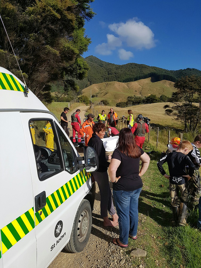 The scene of the accident at Colville. Photo / Supplied