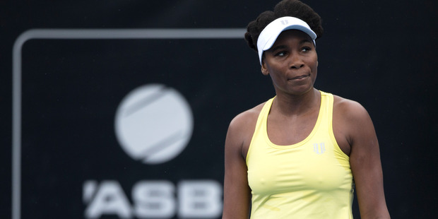 Venus Williams in action against New Zealander Jade Lewis at the ASB Classic. Photo / Nick Reed