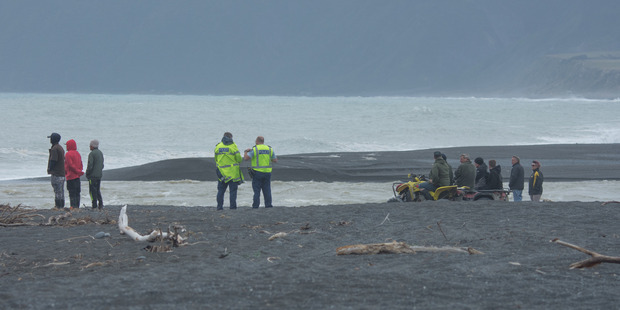 Search continues at Lake Ferry. Photo / Wairarapa Times-Age