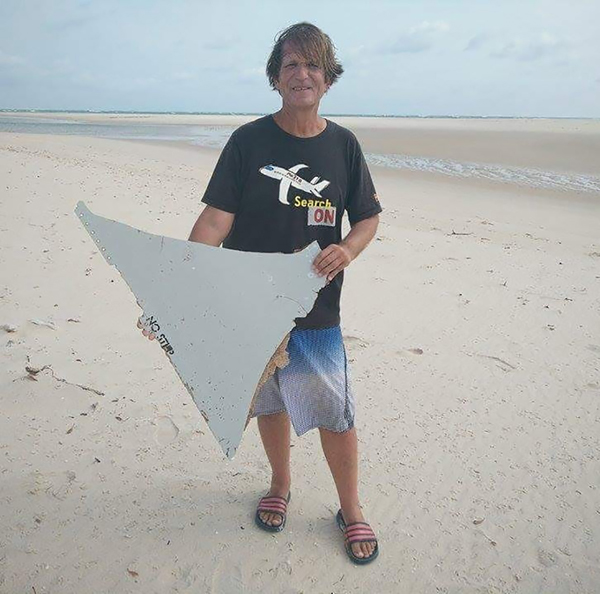 Blaine Gibson has found wreckage from the Malaysian Airlines plane MH370 that disappeared 08 March 2014. Photo / Facebook