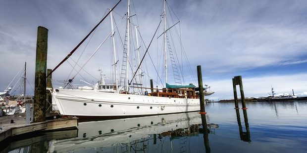 Fiona Campbell bought the 1944 schooner for her "seafaring" husband but they have since divorced. Photo/ Trade Me