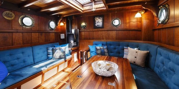 The Ruah has undergone 15 years of conversion to be turned from an Australian Navy yacht to a private boat.