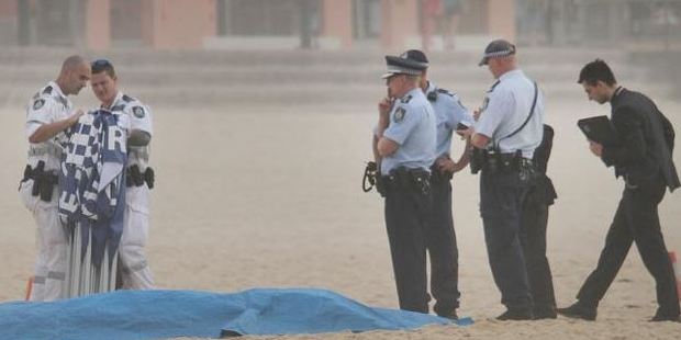 Police at Maroubra Beach. Photo / Supplied