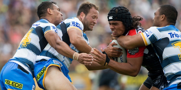 Isaiah Papalii playing in pre-season during the Titans. Photo / Photosport