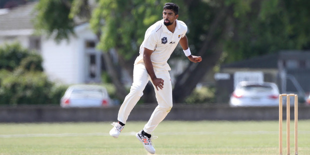 Ish Sodhi in action for Northern Districts. Photo / Hawke's Bay Today - Duncan Brown.