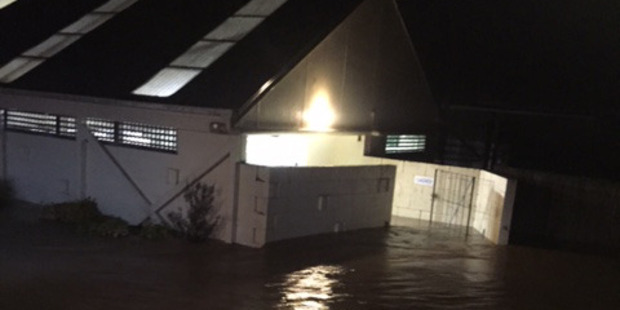 Flooding at Camp Adair in the Hunua Ranges south of Auckland. Photo / Supplied