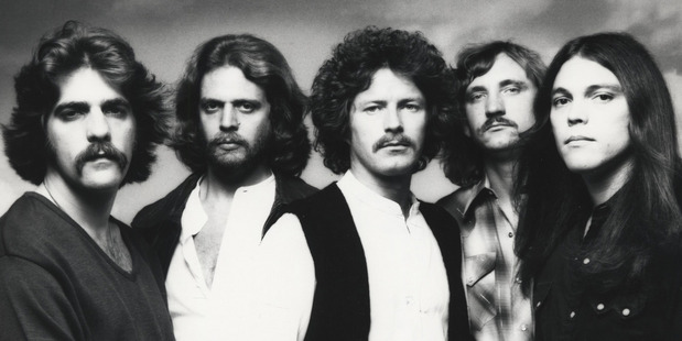 The Eagles 1977 line up: Glenn Frey, Don Felder, Don Henley, Joe Walsh, Timothy B. Schmit.