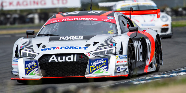 Simon Evans and Gene Rollinson's Audi R8 LMS. Photo / Matthew Hansen