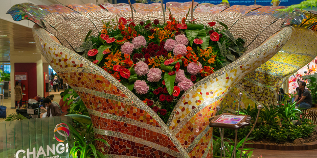 One of the gardens at Changi Airport. Photo / Getty Images
