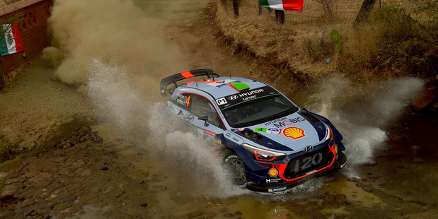 Hayden Paddon during the Shakedown of the WRC Mexico. Photo / Getty Images