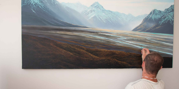 Self-taught painter Wayne Vickers' inspiration comes from his love of tramping and hunting. Photo/supplied