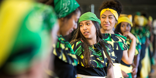 Mt Roskill Grammar School's Jamaican group are Polyfest ready. Photo / Michael Craig