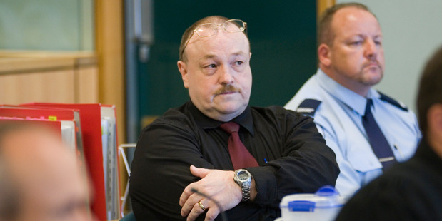 Arthur Taylor, centre, defending himself in the Auckland High Court. New Zealand Herald photograph