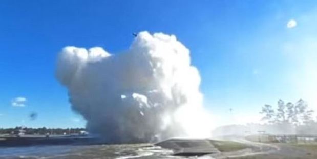 The engines will fire at 109 per cent thrust level and provide a combined two million pounds of thrust. Photo / Nasa