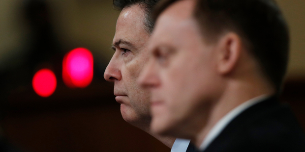 FBI Director James Comey, left, and National Security Agency Director Michael Rogers on Capitol Hill in Washington. Photo / AP