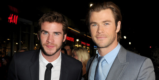 Actors Liam Hemsworth (L) and Chris Hemsworth. Photo / Getty